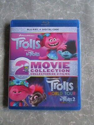 TROLLS and TROLLS WORLD TOUR Movie Collection BRAND NEW BLU