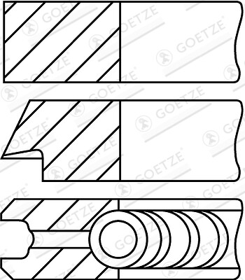 08-323400-10 GOETZE ENGINE Piston Ring Kit for CITROËN,FIAT,IRAN