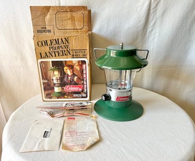 Vintage Coleman 5107 Propane Lantern Box Manual Receipt 1981 Camping USA