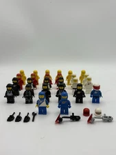 Vintage Lego Spaceman Minifigure Bundle Red Yellow Blue White Lot Of 26