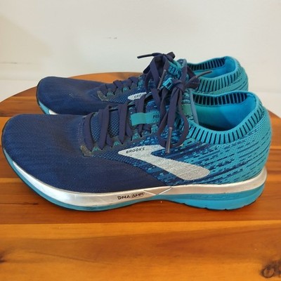 Brooks Ricochet Womens 8.5 Navy Teal Running Shoes Sneakers 1202821B482