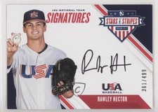 2020 Panini USA Baseball Stars & Stripes 361/499 Rawley Hector #18U-RH Auto 4l3