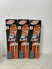 Nerf Pro Mag with 15 Half-Length Darts Magazine plus Refills Lot Of 3