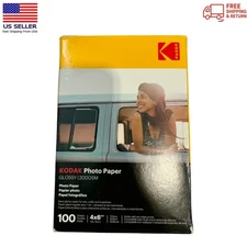 Kodak Glossy Photo Paper 4x6 100 Sheets 41180 – New Open Box / Damaged Box