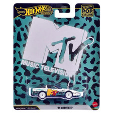 Hot Wheels Premium Pop Culture MTV '84 Corvette Diecast Pop Culture Case JHW93
