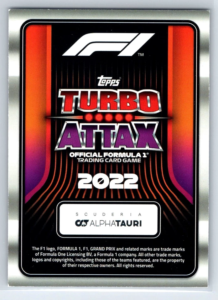 2022 Topps Turbo Attax F1 Pierre Gasly Speedster #146 - Image 2 of 2