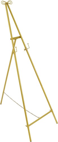Gold Large Adjustable Floor Standing Easel for Wedding Display Metal Stand - 第 5/9 張圖片