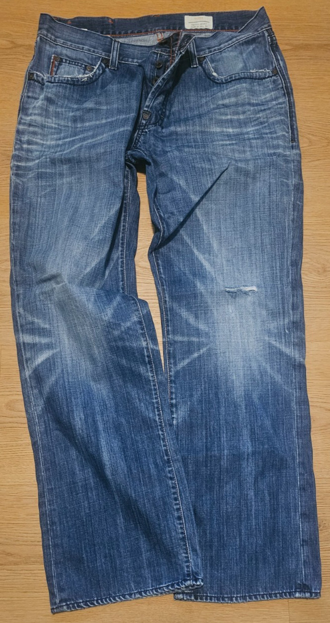 Hugo Boss Mens Jeans 36x32 Blue Regular Straight  Denim