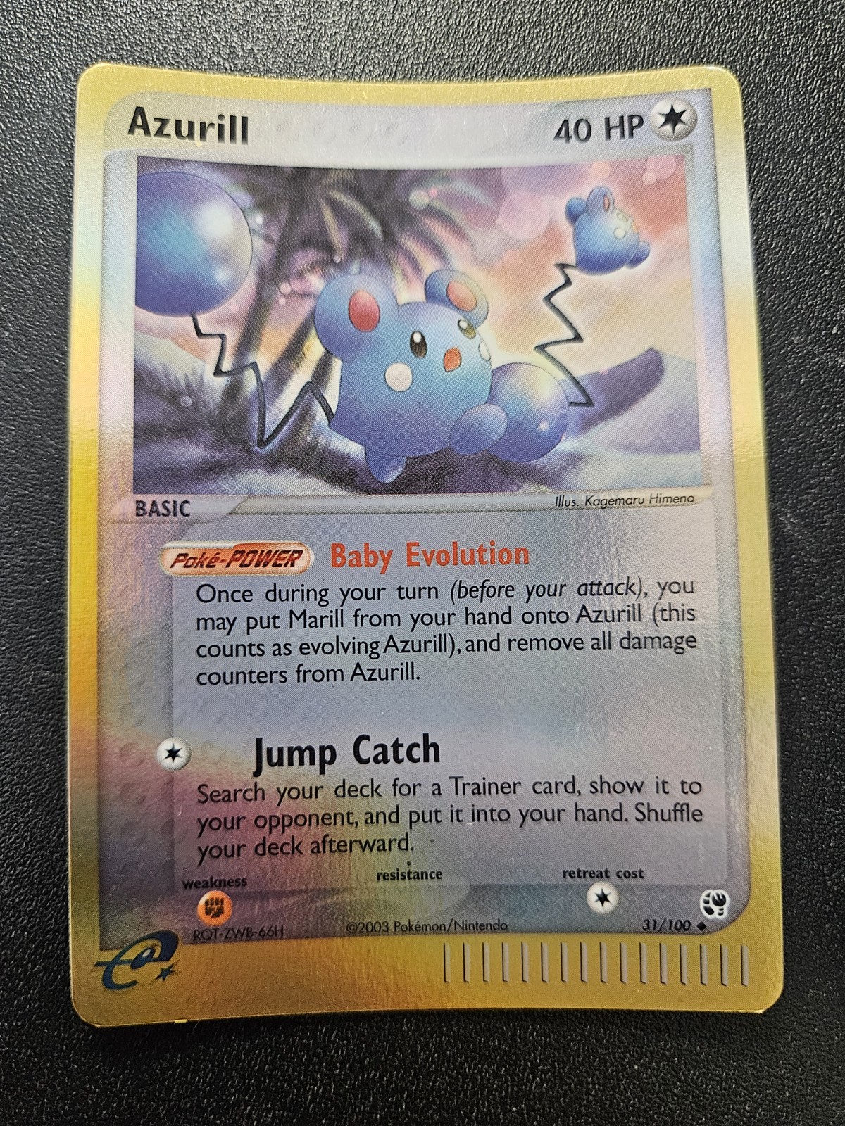Pokemon EX Sandstorm Azurill Reverse Holo 31/00 EXC-NEAR MINT