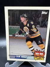 CAM NEELY  1990 Hockey   Boston Bruins  TOPPS  Team Scoring Leaders