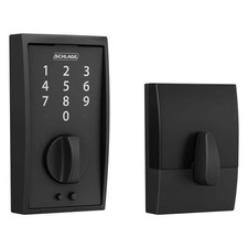 Schlage Century Matte Black Electronic Touchscreen Deadbolt with Thumbturn