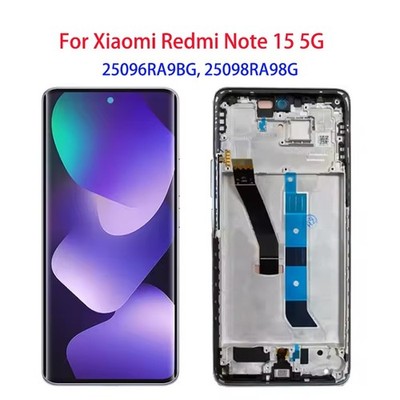 6.77'' Orig For Xiaomi Redmi Note 15 5G OLED Display Touch Screen Digitizer w/Fr