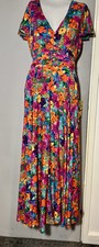 Beautiful Ladies Vintage. Boho Print Maxi  Cotton Dress 10P By Joe Browns 