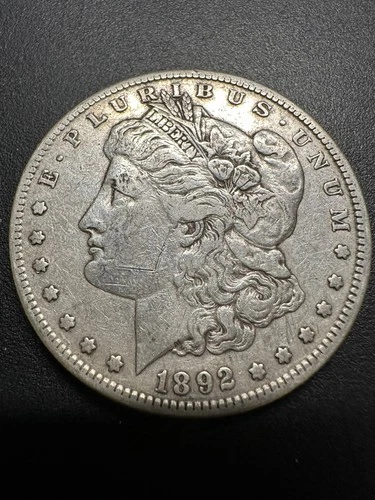 1892-S $1 MORGAN SILVER DOLLAR SOME SCRATCHES GOOD BOOK FILLER KEY DATE