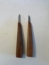 Set of 2 Unique Wood Carving Whittling Blade Chisels