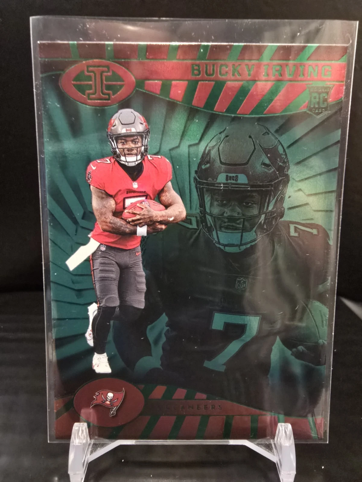 Bucky Irving  2024 Illusions RC Emerald Trophy Collection #85 TB Buccaneers