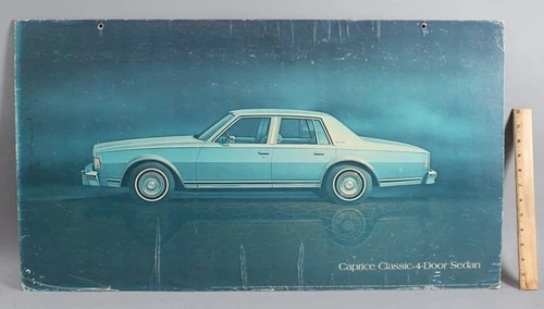 Vintage 1978 Caprice Classic 4-Door Sedan CHEVY Auto Dealership Advertising Sign