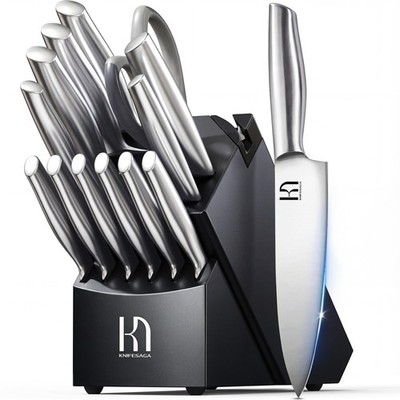 Knife Set 14 Pcs Japanese High Carbon Stainless Steel Black KS07eg KnifeSaga