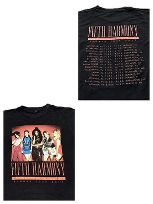 Fifth Harmony Reflection Summer Tour 2015 Black T Shirt Small