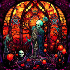 Skull Diamond Art Kits for Adults, 5D Skeleton Diamond Painting for Adults Begin