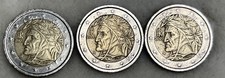 Euro Coins 2 Euro Coin Italy 2002 Dante Alighieri Rare Italian Coin X3