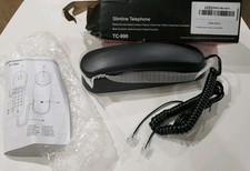 Corded Home Telephone Slimline TC-990 Black New Redial Last No. Pause,mute,hold