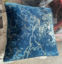Marble Gold Or Silver Foil Velvet Cushion or Covers 18"x18" / 45cm - hidden zip