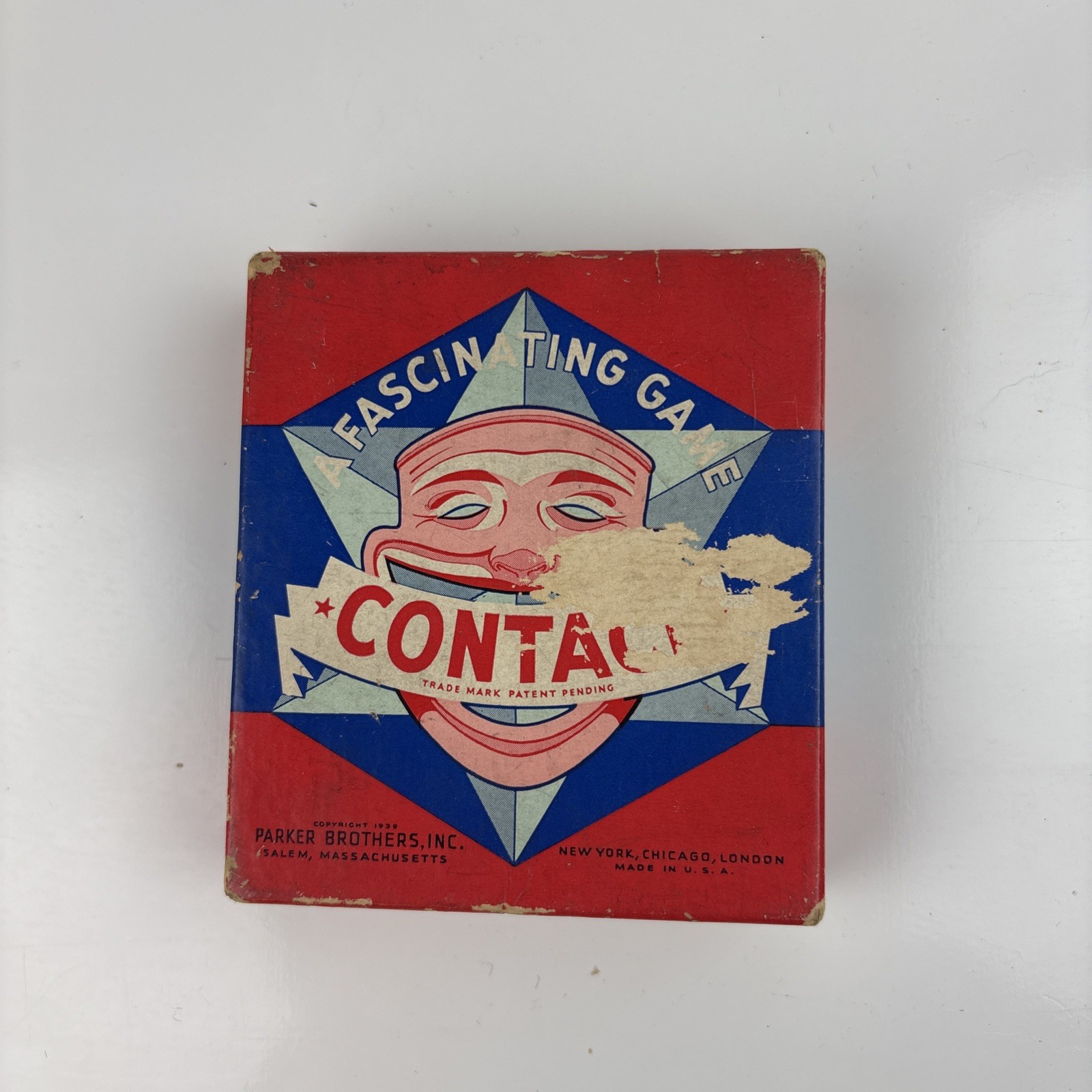 1939 Vintage  Parker Brothers Contack Game -Complete With Instructions