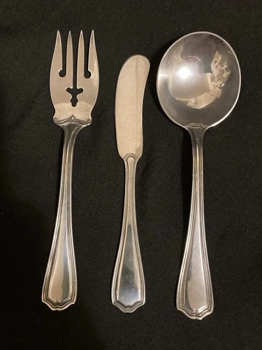 Sterling Reed & Barton HEPPLEWHITE-PLAIN Salad Fork, Butter Knife, Soup Spoon