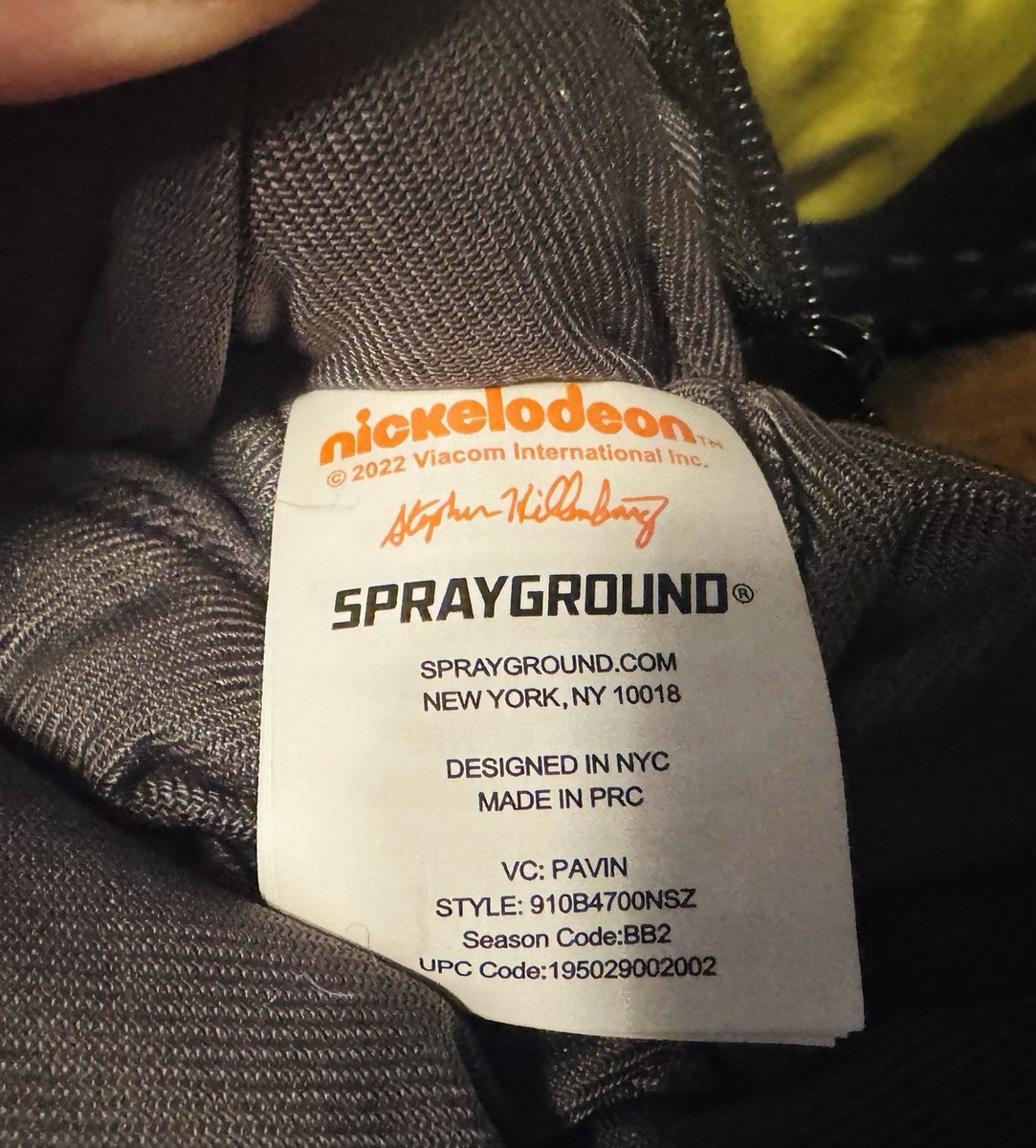 Sprayground x SpongeBob Backpack Limited Edition Trillion  display picture 1