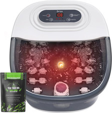 Foot Spa Bath Massager with Heat, Epsom Salt, Bubbles, Vibration and 22 Massage