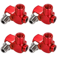 4 Pack NPT 360 Degree Swivel Air Hose Fittings 1/4 Inch Aluminum Male and Fem