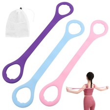 Figure 8 Fitness Resistance Band, 3pcs Arm Back Shoulder Exercise Multi-color
