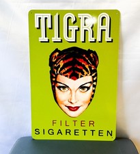 Tigra Filter Zigaretten &ndash; Vintage Cigarette Advertising Metal Sign &ndash; 60 &times; 40 cm