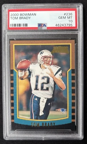 2000 Bowman Tom Brady #236 Rookie PSA 10 GEM MINT – Patriots – Iconic RC