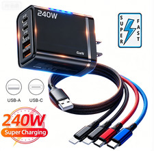 240W Supe Fast Charging USB Type C Wall Charger For Samsung iPhone Android Phone