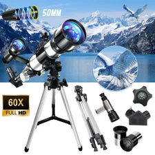 Telescopio astronómico profesional de alta definición con espejo lunar trípode