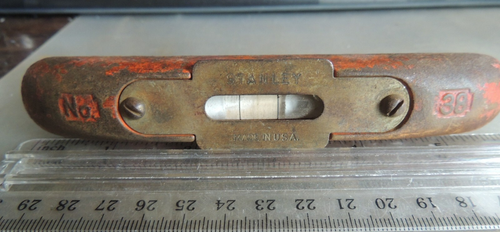 Vintage Nr. 38 Stanley Ölbrenner Wasserwaage, 6" lang, Blase intakt, Gusseisen - Bild 10 von 12