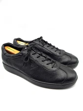 ECCO Danish Design Leather Low Top Lace Up Sneakers - All black EU 46 US 12.5
