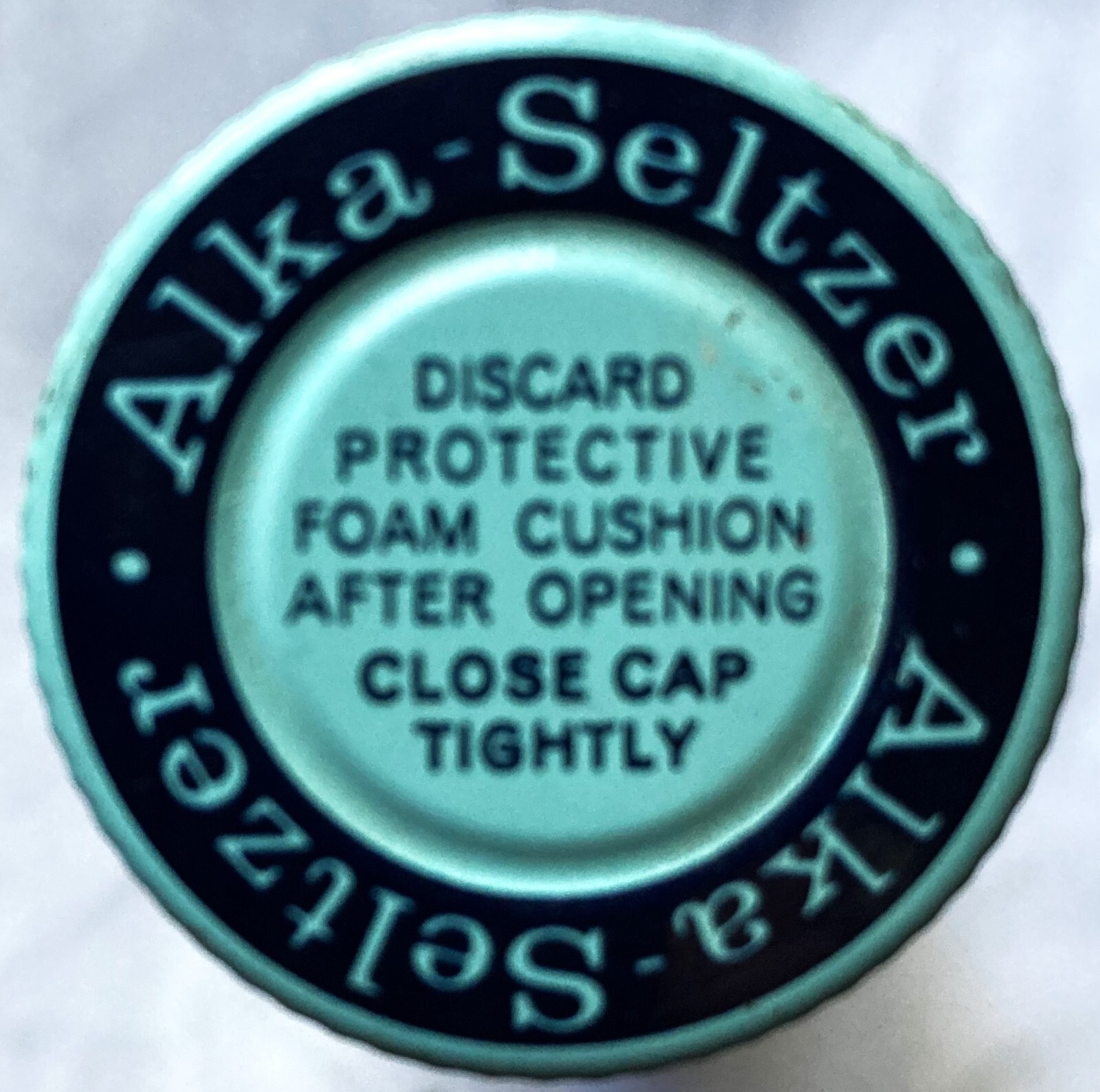 Alka-Seltzer Bottle w Label & Metal Screw-on Cap Miles Laboratory Inc