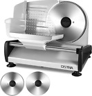 Meat Slicer 200W Electric Deli Food Slicer with 2 Removable 7.5" Stainless Steel