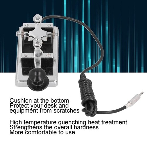 Morse Key DIY Telegraphing Key Stainless Steel CW TelegraphKey Heavy-Duty Key - Zdjęcie 3 z 8