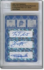 TROY TULOWITZKI * Chris Nelson * Greg Reynolds * Autograph Rookie Auto Plate 1/1