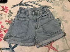 ZARA Paper Bag Jean Shorts Kids Sz 11-12