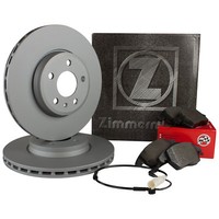 Zimmermann Bremsscheiben SET Vorne + BremsbelÄGe + Wako Mercedes W202 C208 W210