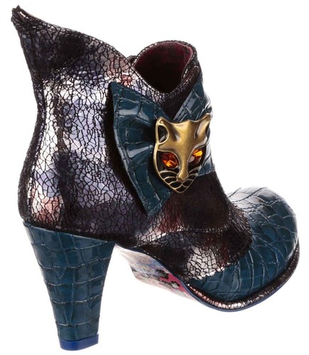 Irregular Choice Miaow Navy Multi Womens Ankle Boots - Picture 3 of 6