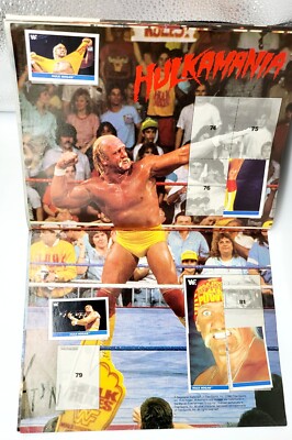 VTG SuperStars 1991 WWF WWE Official Sticker Album HULK HOGAN