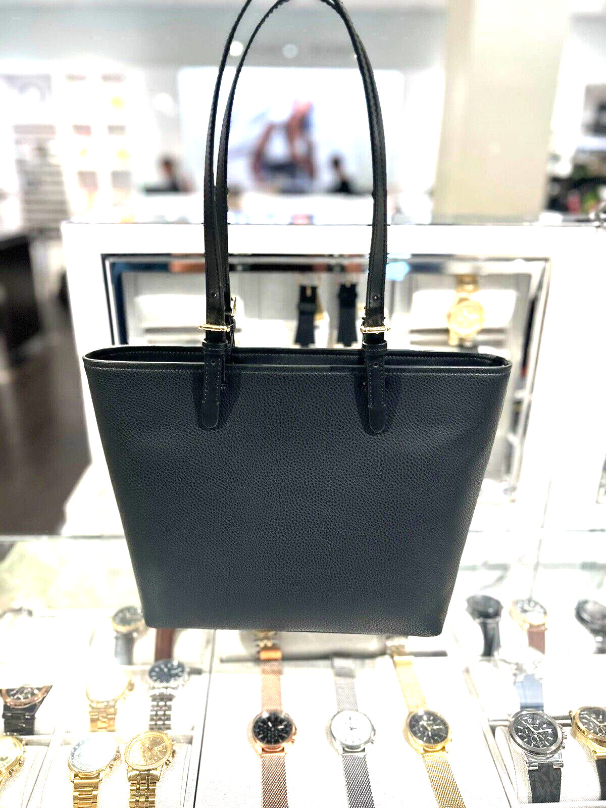 Michael Kors Medium Double Pocket Leather Tote Bag + Continental Wallet Lady Set image 6