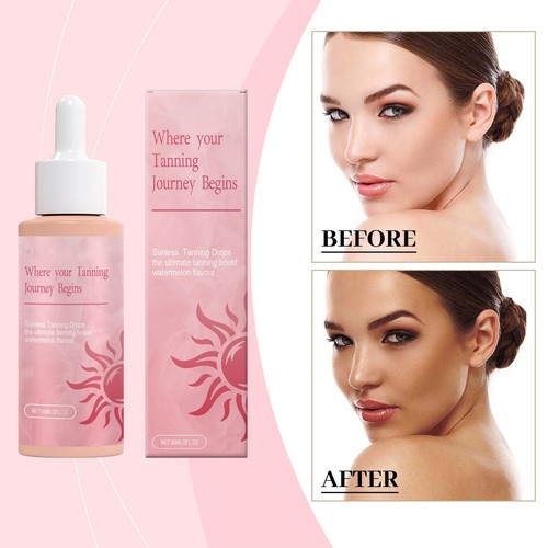 Sunless Tanning Drops Tanning Drops For Dark Fake Tan 60ml Sunless Tanning Drops - Foto 9 di 12