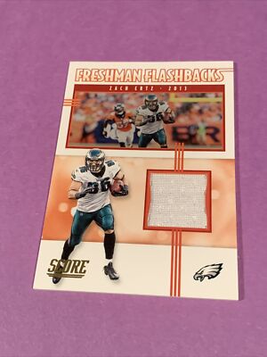 2020 Score Freshman Flashbacks Zach Ertz #FF-ZE Jersey Relic Philadelphia Eagles
